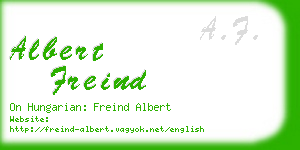 albert freind business card